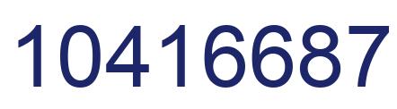 Number 10416687 blue image