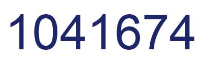 Number 1041674 blue image