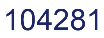Número 104281 imagen azul