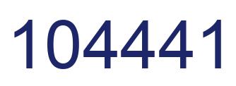 Número 104441 imagen azul