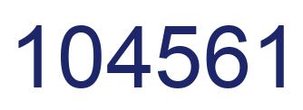 Number 104561 blue image