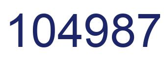 Number 104987 blue image