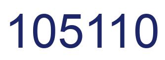 Number 105110 blue image