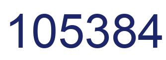 Number 105384 blue image
