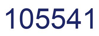 Number 105541 blue image