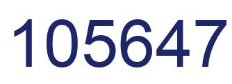 Number 105647 blue image