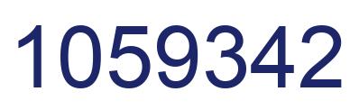 Number 1059342 blue image