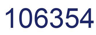 Number 106354 blue image