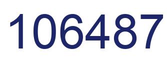 Number 106487 blue image