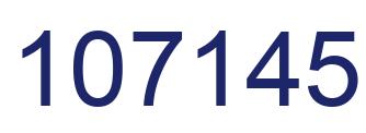 Number 107145 blue image