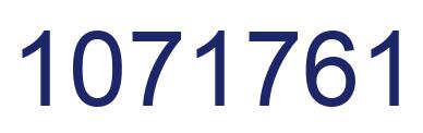 Number 1071761 blue image