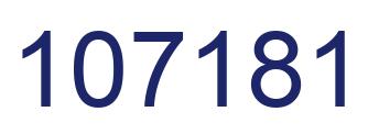 Number 107181 blue image