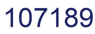 Number 107189 blue image