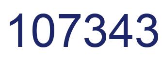 Number 107343 blue image