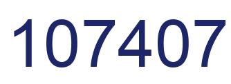 Number 107407 blue image