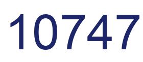 Número 10747 imagen azul