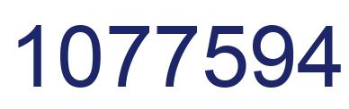 Number 1077594 blue image