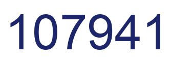 Number 107941 blue image