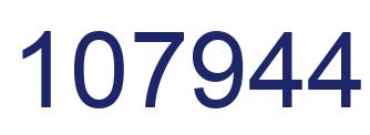 Number 107944 blue image