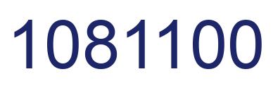 Número 1081100 imagen azul