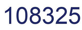 Number 108325 blue image