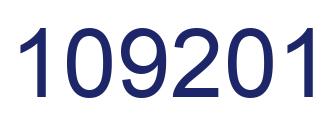 Number 109201 blue image