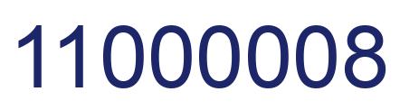 Número 11000008 imagen azul