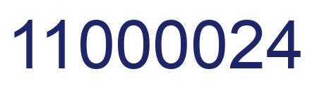 Number 11000024 blue image