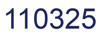 Number 110325 blue image