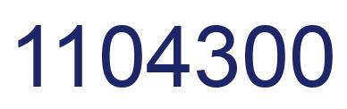 Número 1104300 imagen azul