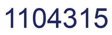 Number 1104315 blue image