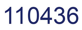 Number 110436 blue image