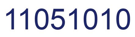 Number 11051010 blue image