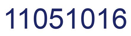 Number 11051016 blue image