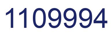 Number 1109994 blue image