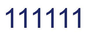 Number 111111 blue image