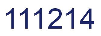 Number 111214 blue image