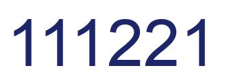 Number 111221 blue image