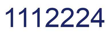 Number 1112224 blue image