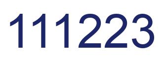 Number 111223 blue image