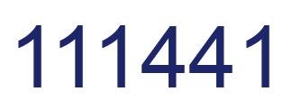Number 111441 blue image