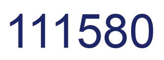 Number 111580 blue image