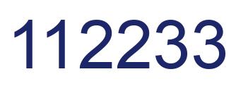 Number 112233 blue image
