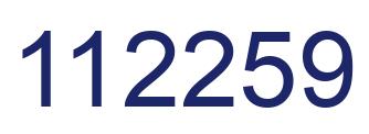 Number 112259 blue image