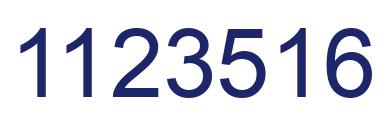 Number 1123516 blue image
