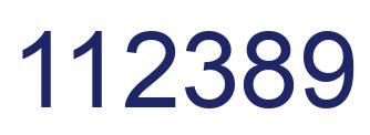 Number 112389 blue image
