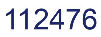 Number 112476 blue image