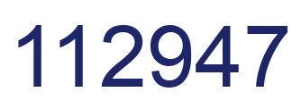 Number 112947 blue image