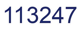 Number 113247 blue image