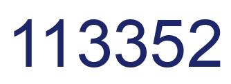 Number 113352 blue image
